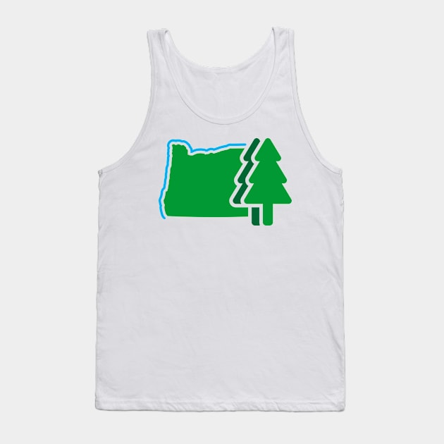 Oregon Trees Tank Top by TaterSkinz